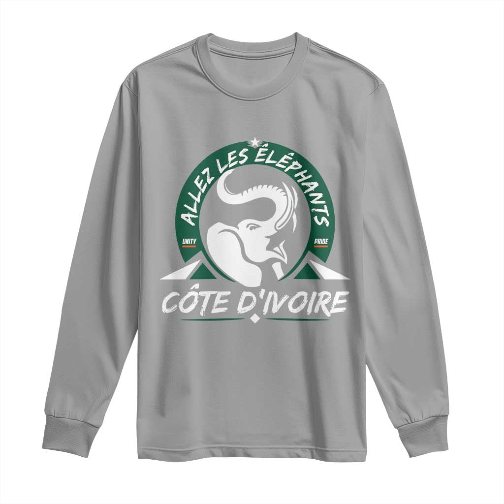Allez Les Elephants Cote d'Ivoire Soccer Fan Long Sleeve Shirt Ivory Coast Pride Football Lovers