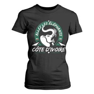 Allez Les Elephants Cote d'Ivoire Soccer Fan T Shirt For Women Ivory Coast Pride Football Lovers