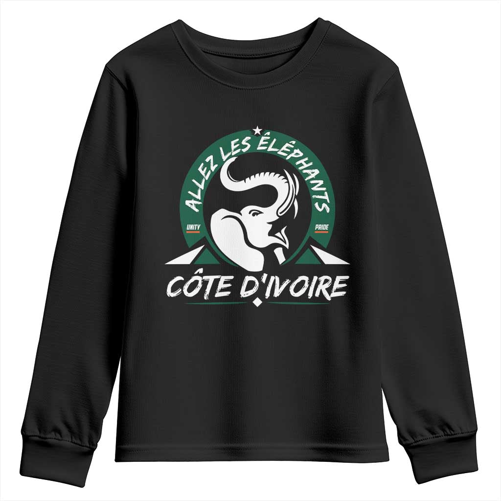 Allez Les Elephants Cote d'Ivoire Soccer Fan Youth Sweatshirt Ivory Coast Pride Football Lovers