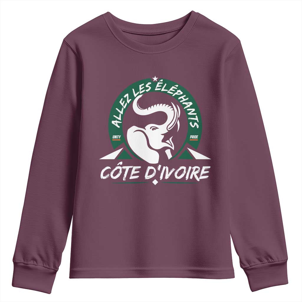Allez Les Elephants Cote d'Ivoire Soccer Fan Youth Sweatshirt Ivory Coast Pride Football Lovers