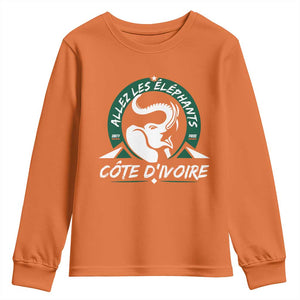 Allez Les Elephants Cote d'Ivoire Soccer Fan Youth Sweatshirt Ivory Coast Pride Football Lovers