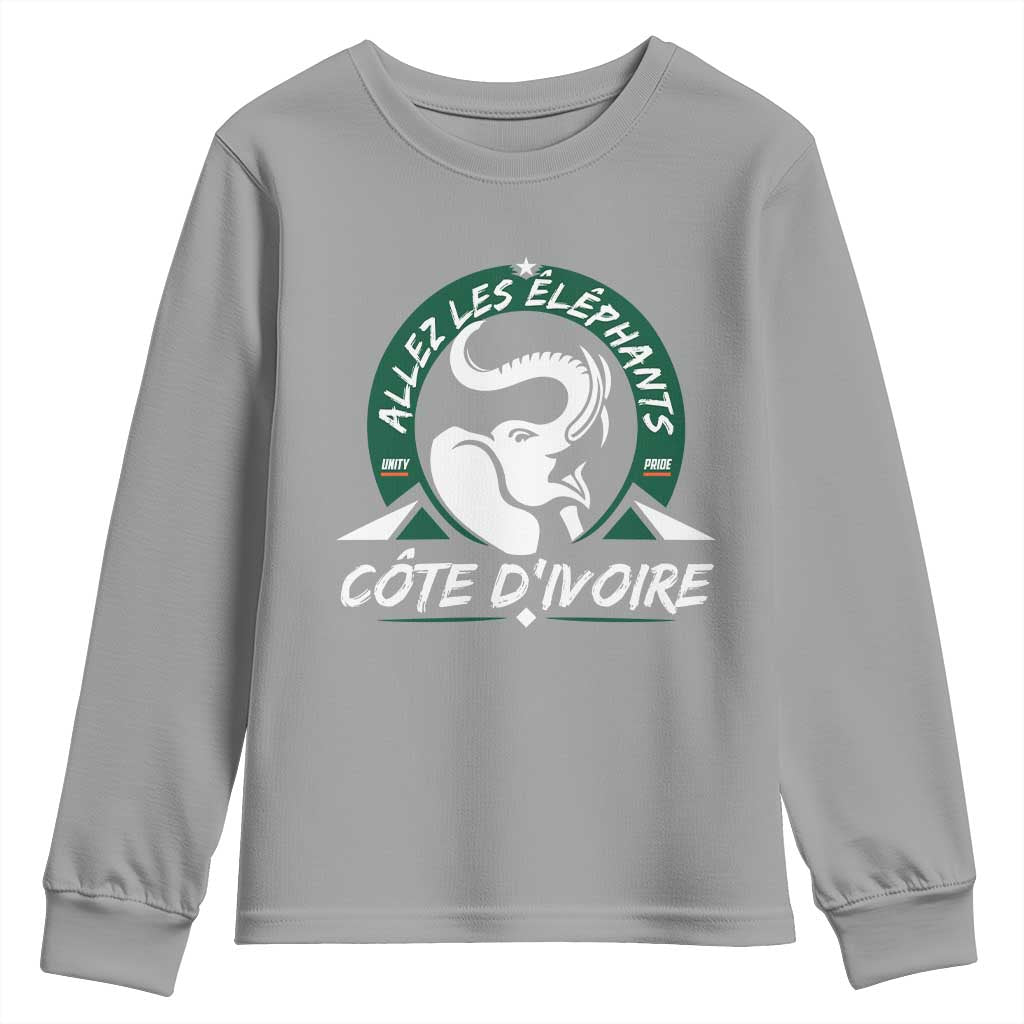 Allez Les Elephants Cote d'Ivoire Soccer Fan Youth Sweatshirt Ivory Coast Pride Football Lovers