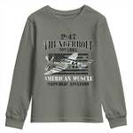 P-47 Thunderbolt WWII Airplane Youth Sweatshirt American Muscle Vintage