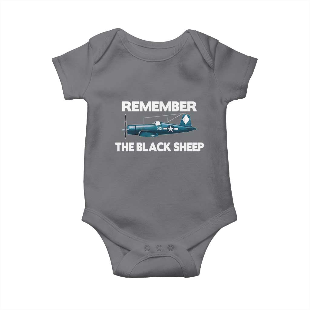 Corsair WWII History Baby Onesie Black Sheep Squadron Pilot