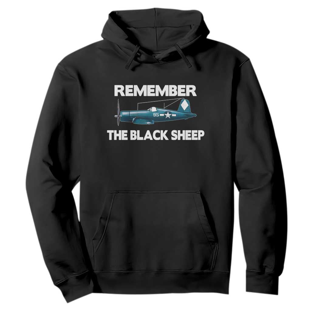 Corsair WWII History Hoodie Black Sheep Squadron Pilot