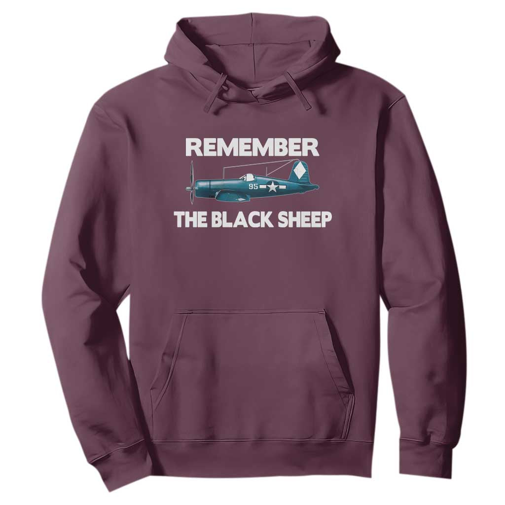 Corsair WWII History Hoodie Black Sheep Squadron Pilot