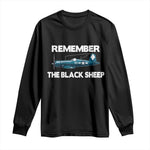 Corsair WWII History Long Sleeve Shirt Black Sheep Squadron Pilot