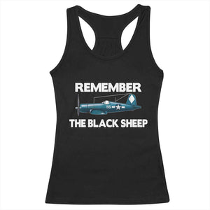 Corsair WWII History Racerback Tank Top Black Sheep Squadron Pilot