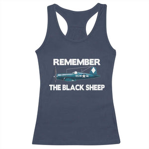 Corsair WWII History Racerback Tank Top Black Sheep Squadron Pilot