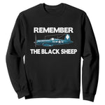Corsair WWII History Sweatshirt Black Sheep Squadron Pilot