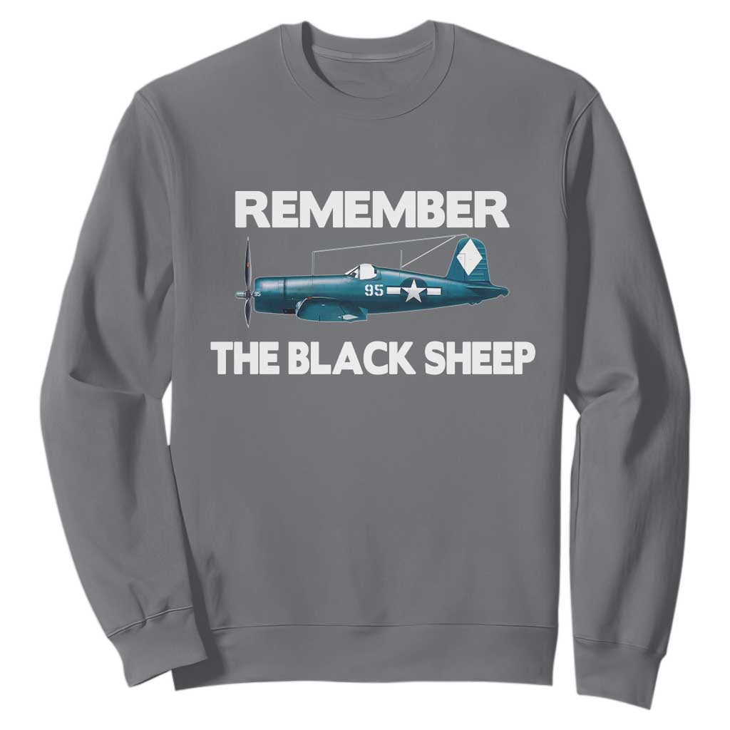 Corsair WWII History Sweatshirt Black Sheep Squadron Pilot