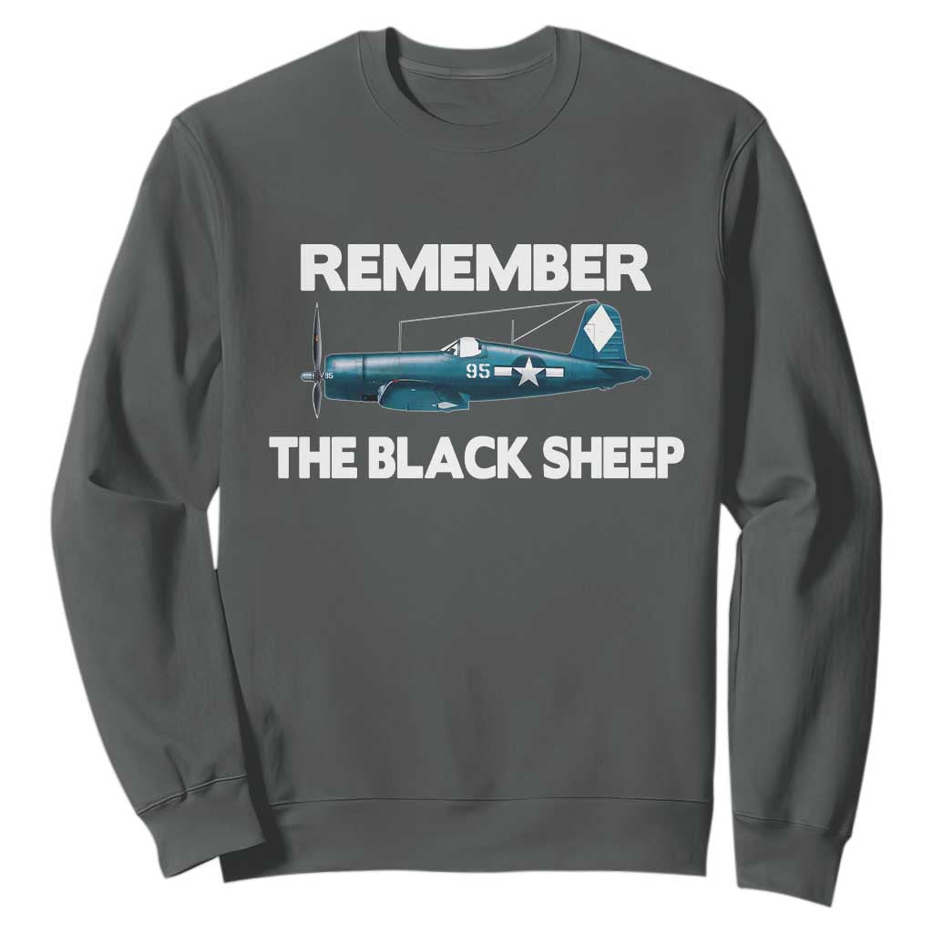 Corsair WWII History Sweatshirt Black Sheep Squadron Pilot