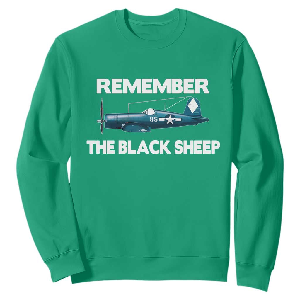 Corsair WWII History Sweatshirt Black Sheep Squadron Pilot