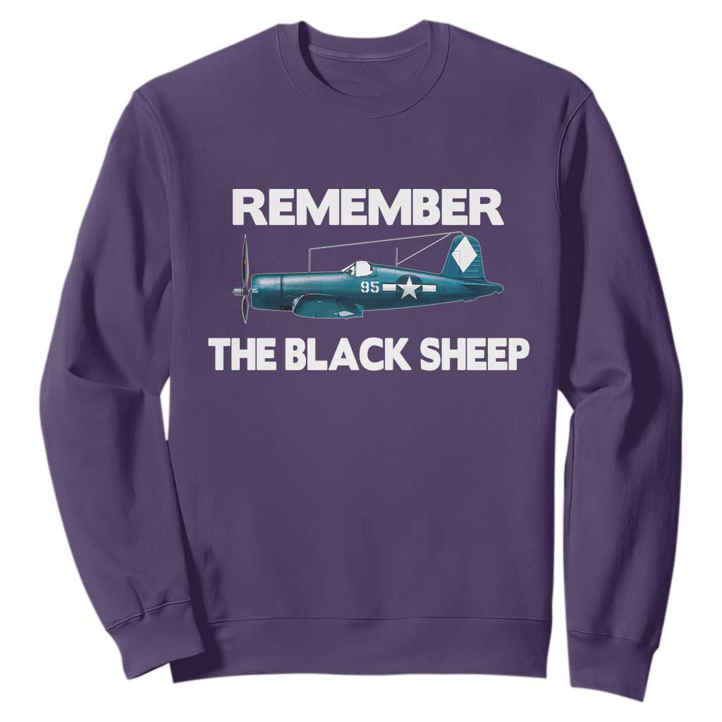Corsair WWII History Sweatshirt Black Sheep Squadron Pilot