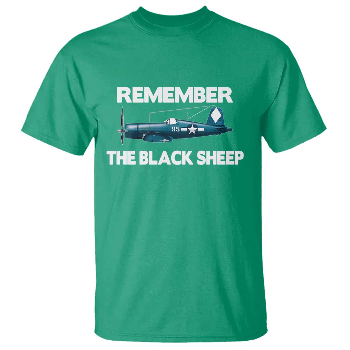 Corsair WWII History T Shirt Black Sheep Squadron Pilot