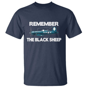 Corsair WWII History T Shirt Black Sheep Squadron Pilot