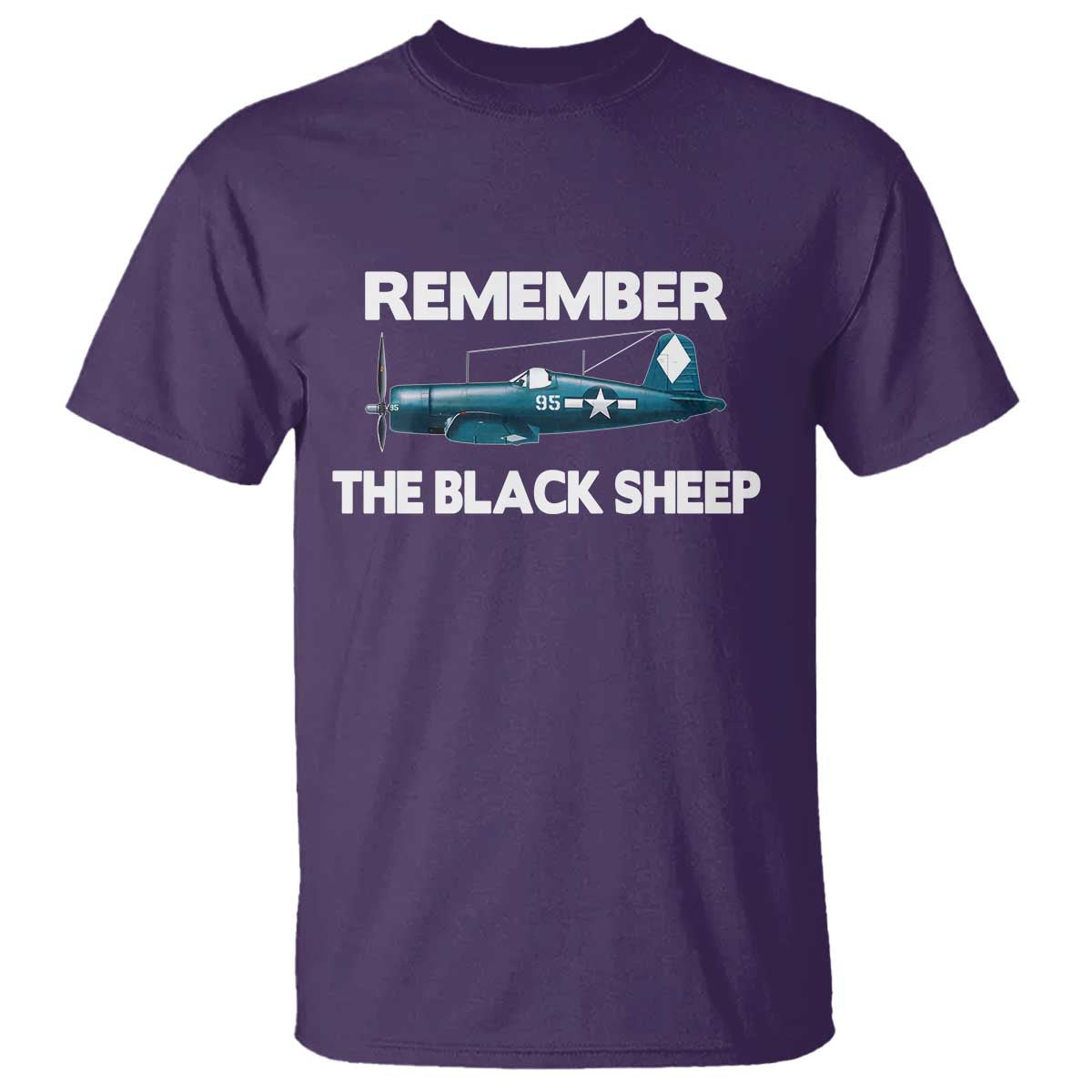 Corsair WWII History T Shirt Black Sheep Squadron Pilot