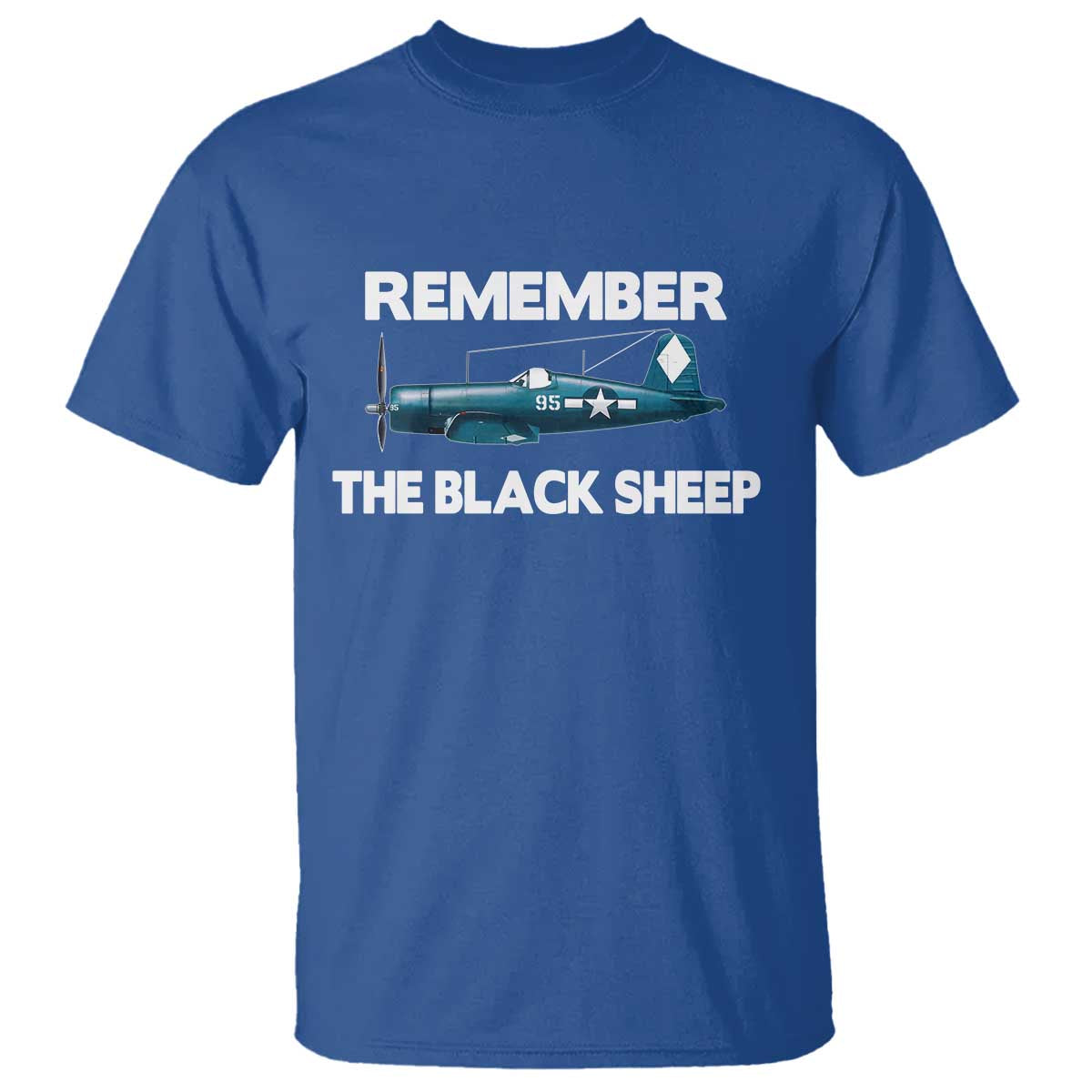 Corsair WWII History T Shirt Black Sheep Squadron Pilot