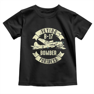 Vintage B-17 Bomber WW2 Aircraft Toddler T Shirt Plane Aviation Fighter Airplane Retro Grunge