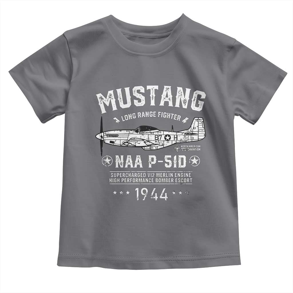 P-51 Mustang Toddler T Shirt North American Aviation WW2 P51 Fighter Plane