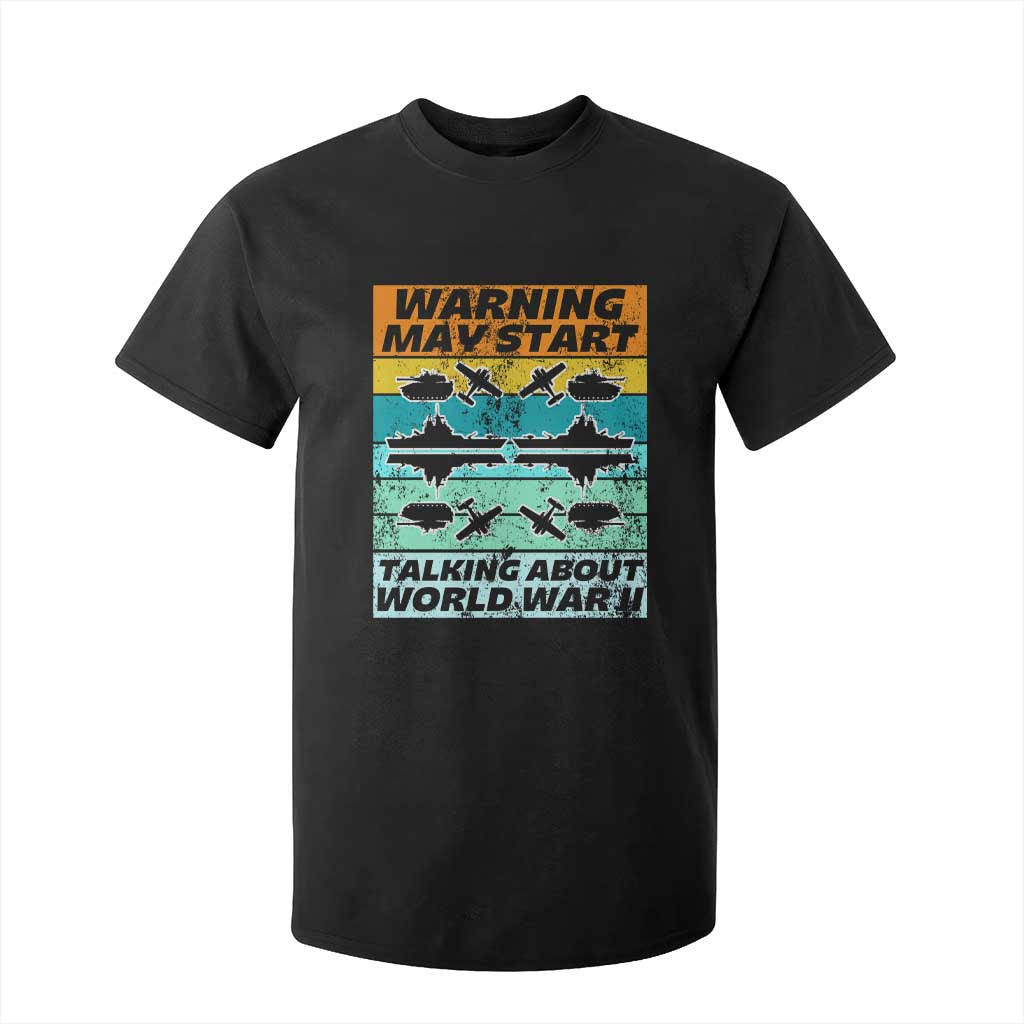Retro World War 2 Memorabilia T Shirt For Kid May Start Talking About WWII WW2 Gear