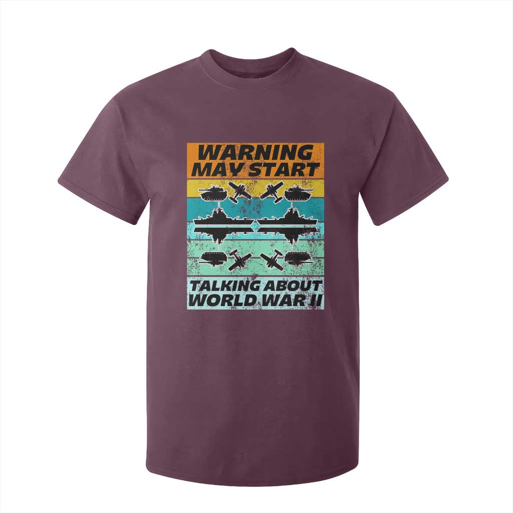Retro World War 2 Memorabilia T Shirt For Kid May Start Talking About WWII WW2 Gear