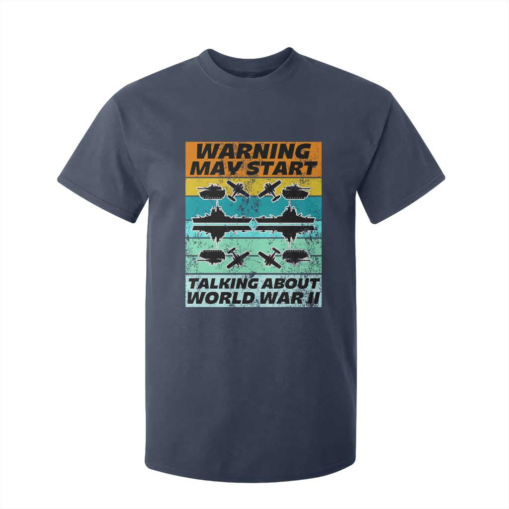 Retro World War 2 Memorabilia T Shirt For Kid May Start Talking About WWII WW2 Gear