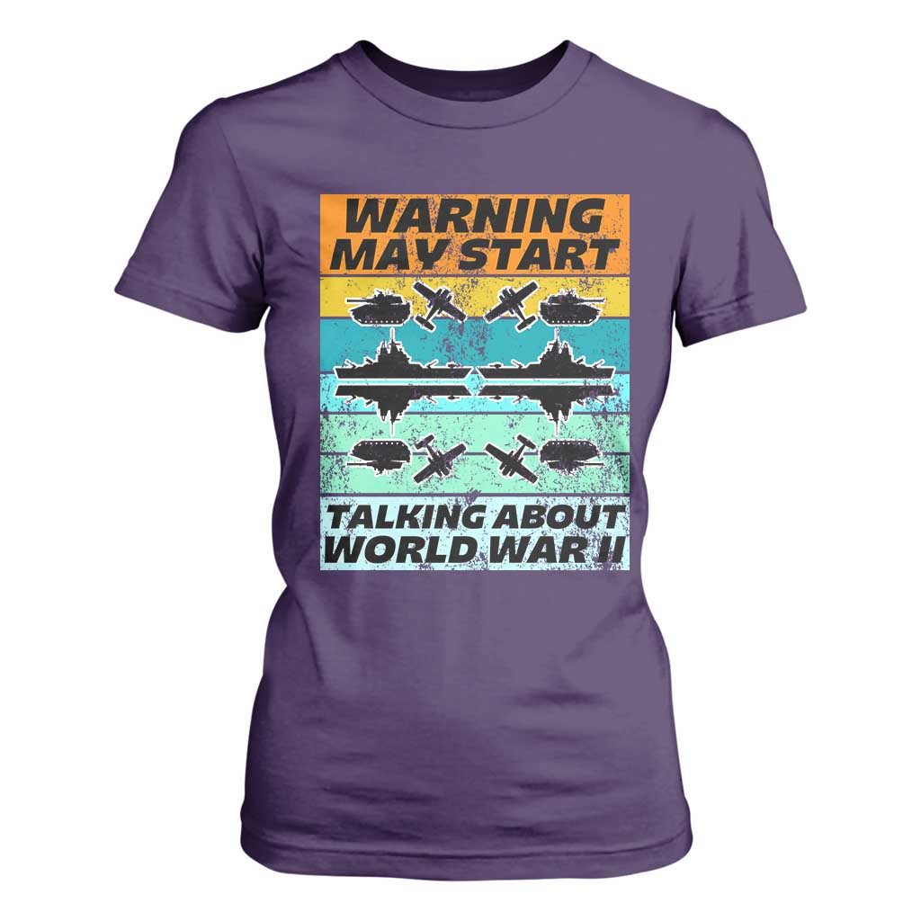 Retro World War 2 Memorabilia T Shirt For Women May Start Talking About WWII WW2 Gear