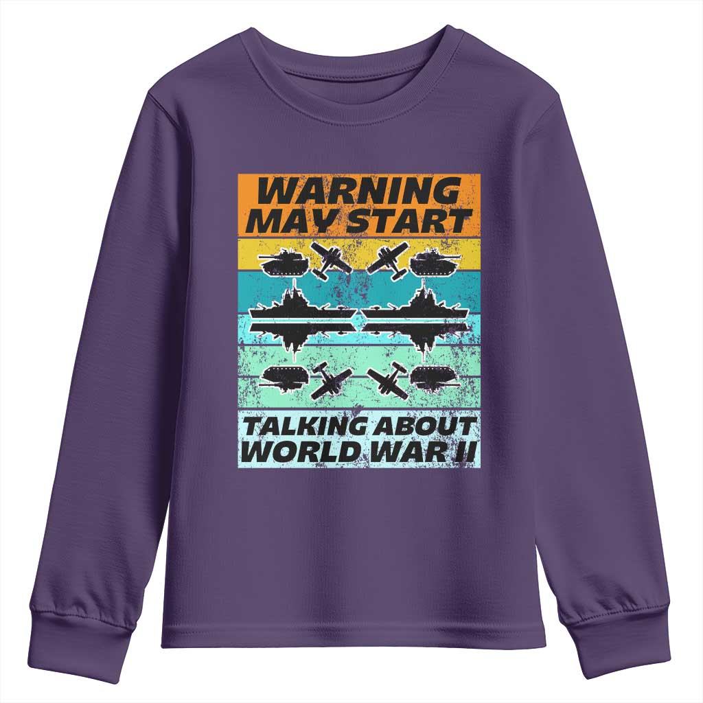Retro World War 2 Memorabilia Youth Sweatshirt May Start Talking About WWII WW2 Gear
