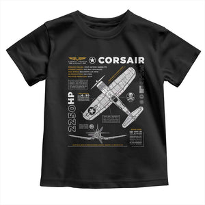 F4U Corsair Toddler T Shirt WW2 Fighter Plane US WWII Warbird Vintage