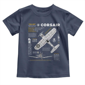 F4U Corsair Toddler T Shirt WW2 Fighter Plane US WWII Warbird Vintage