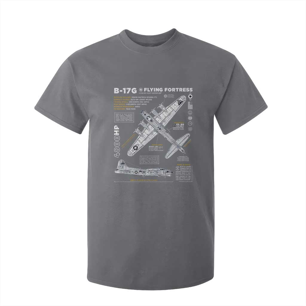 B-17 Flying Fortress T Shirt For Kid WW2 B-17G Bomber Vintage Aviation
