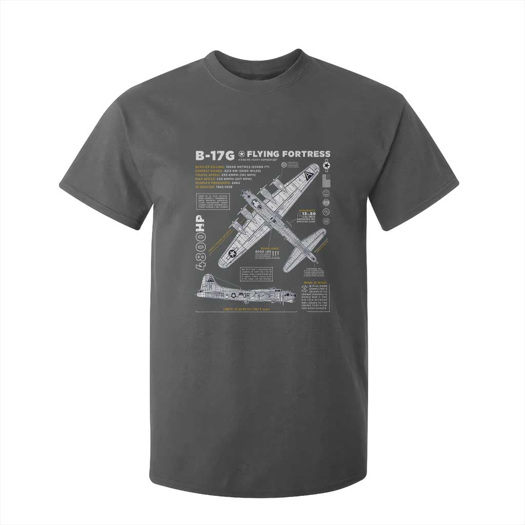 B-17 Flying Fortress T Shirt For Kid WW2 B-17G Bomber Vintage Aviation