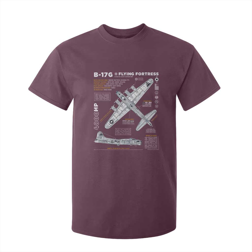 B-17 Flying Fortress T Shirt For Kid WW2 B-17G Bomber Vintage Aviation