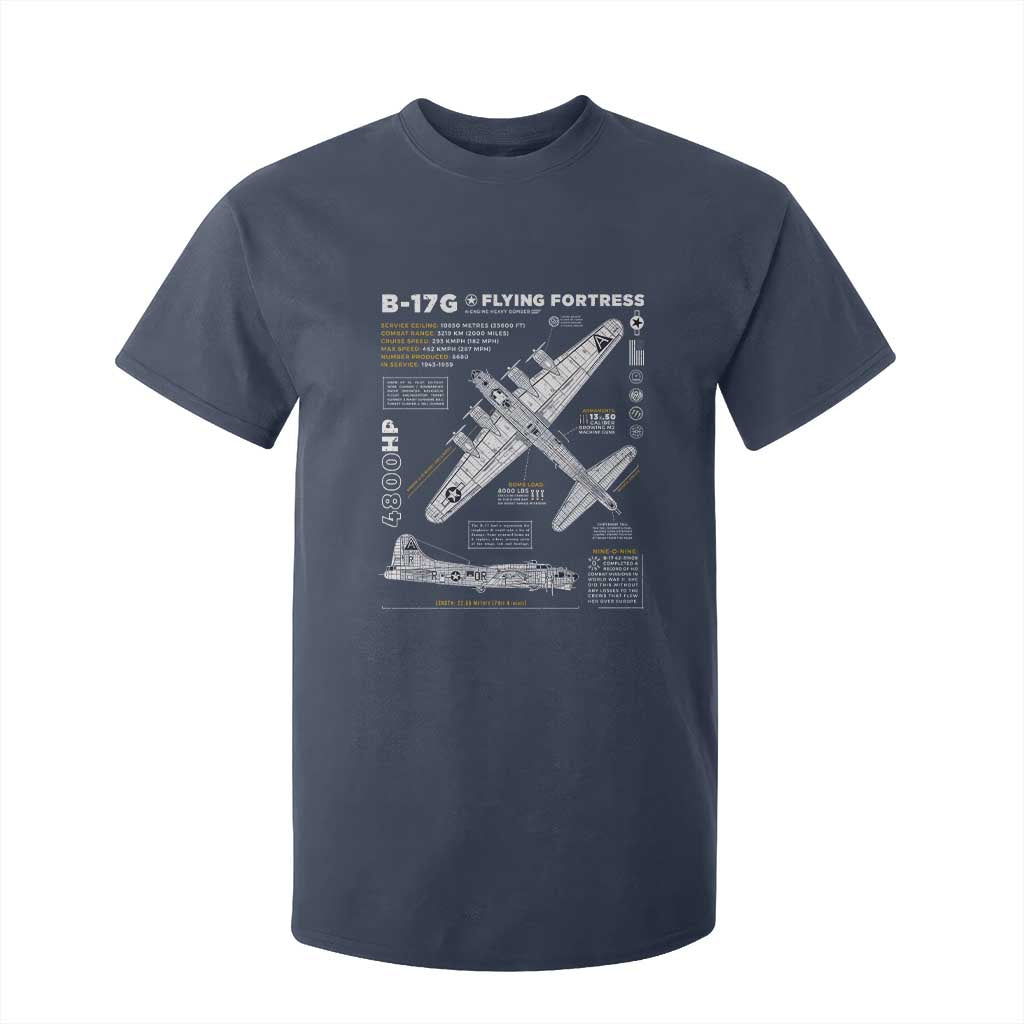 B-17 Flying Fortress T Shirt For Kid WW2 B-17G Bomber Vintage Aviation