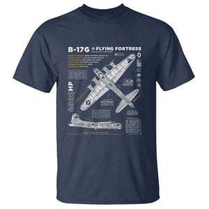 B-17 Flying Fortress T Shirt WW2 B-17G Bomber Vintage Aviation