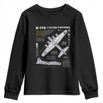 B-17 Flying Fortress Youth Sweatshirt WW2 B-17G Bomber Vintage Aviation