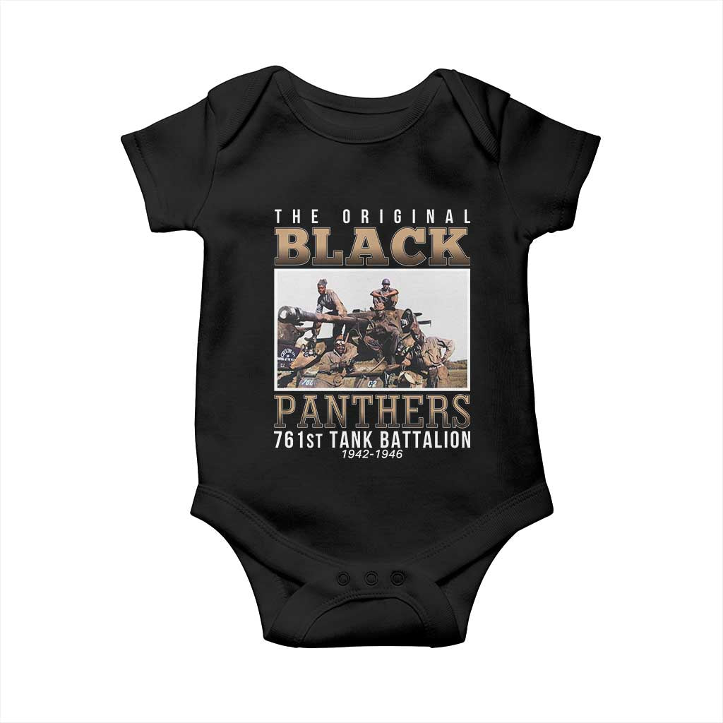 761st Tank Battalion Tribute Baby Onesie Black Panthers WW2 Heroes