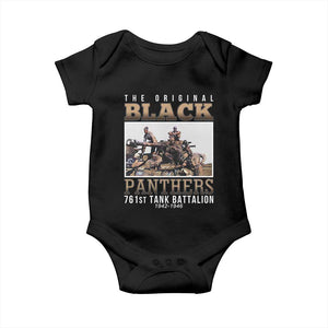 761st Tank Battalion Tribute Baby Onesie Black Panthers WW2 Heroes