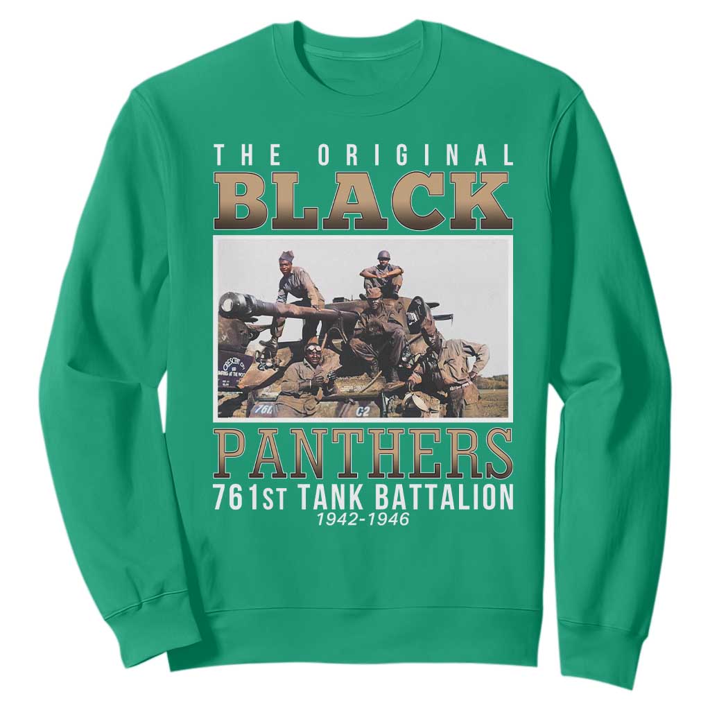 761st Tank Battalion Tribute Sweatshirt Black Panthers WW2 Heroes