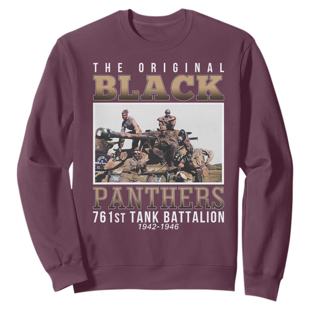 761st Tank Battalion Tribute Sweatshirt Black Panthers WW2 Heroes