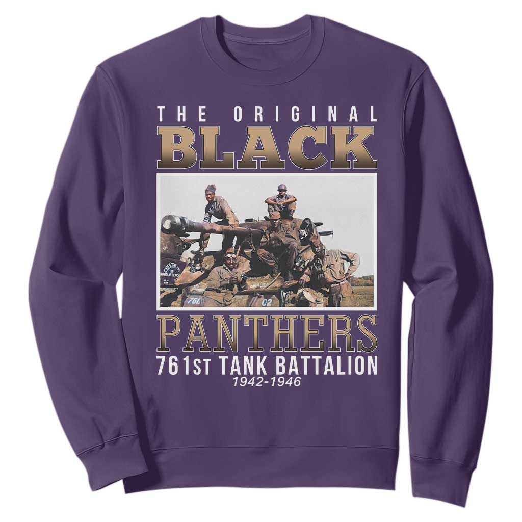 761st Tank Battalion Tribute Sweatshirt Black Panthers WW2 Heroes