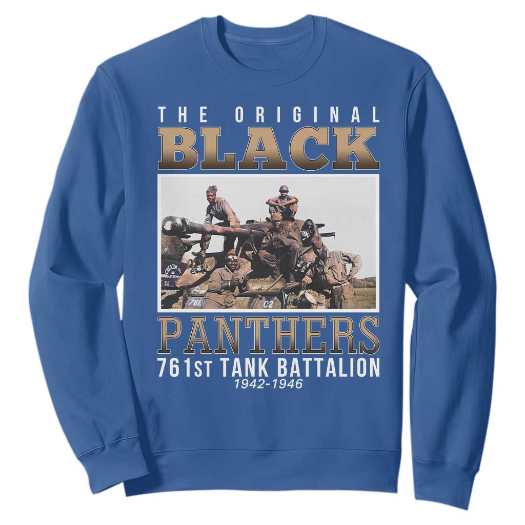 761st Tank Battalion Tribute Sweatshirt Black Panthers WW2 Heroes