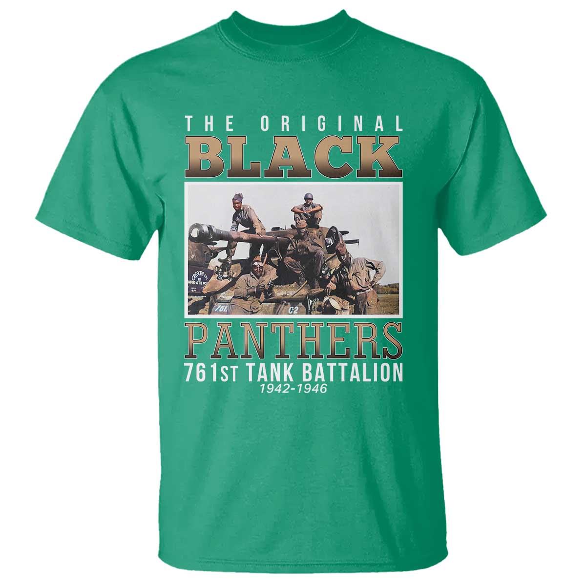 761st Tank Battalion Tribute T Shirt Black Panthers WW2 Heroes
