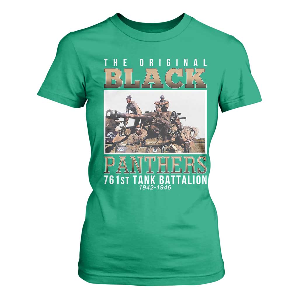 761st Tank Battalion Tribute T Shirt For Women Black Panthers WW2 Heroes