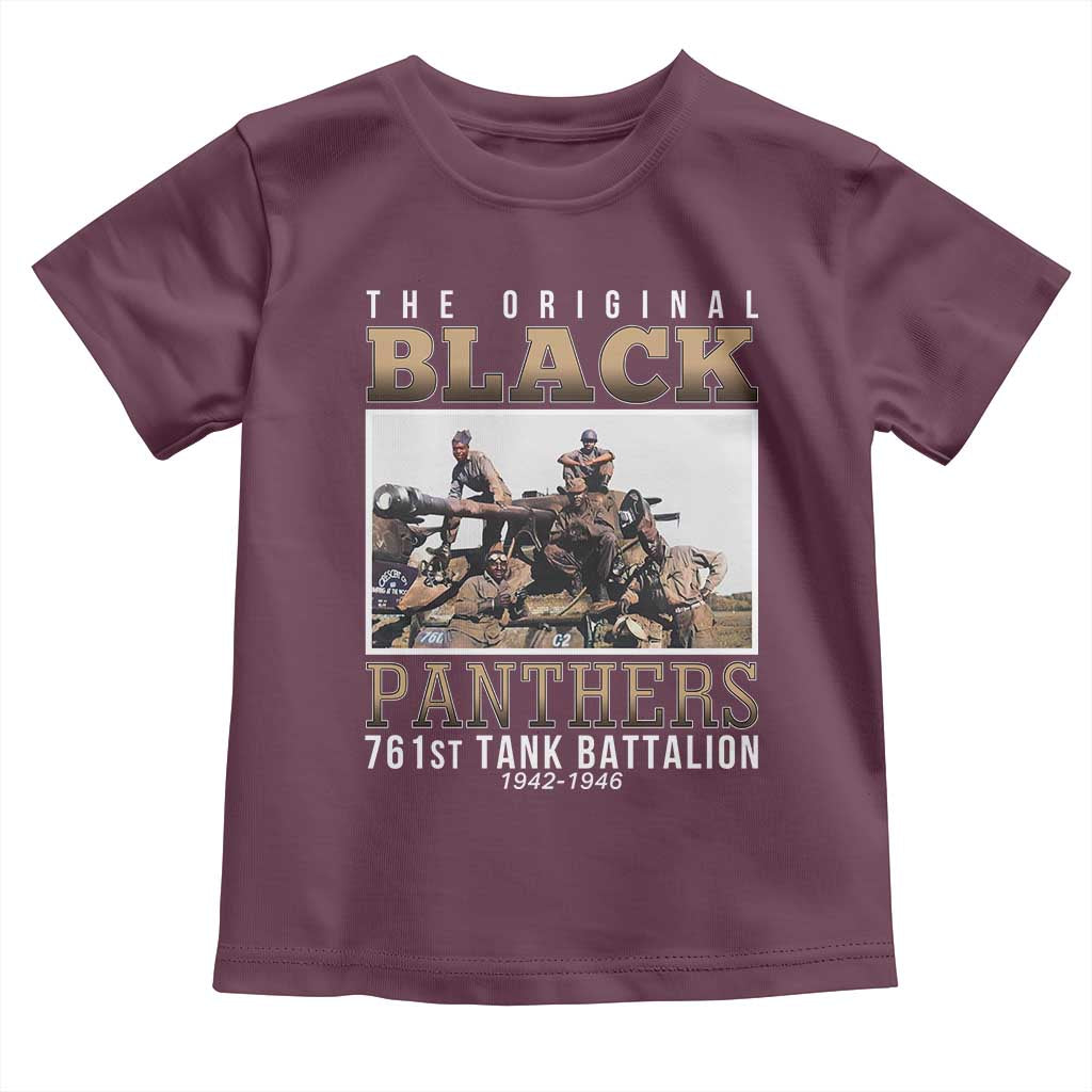 761st Tank Battalion Tribute Toddler T Shirt Black Panthers WW2 Heroes