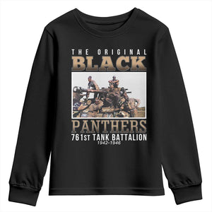 761st Tank Battalion Tribute Youth Sweatshirt Black Panthers WW2 Heroes