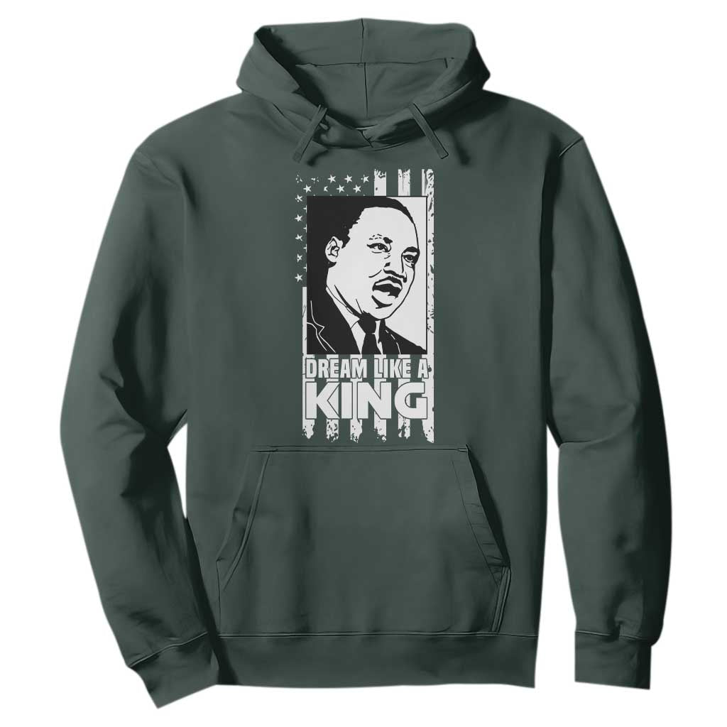 Martin Luther King Jr. Hoodie Dream Like A King MLK Black History American Flag