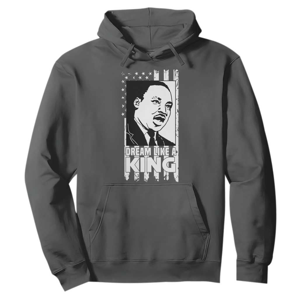 Martin Luther King Jr. Hoodie Dream Like A King MLK Black History American Flag