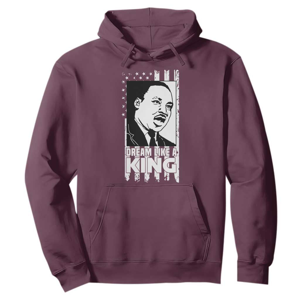 Martin Luther King Jr. Hoodie Dream Like A King MLK Black History American Flag